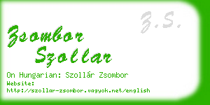 zsombor szollar business card